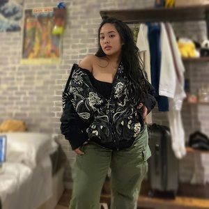 [SOLD] RARE FOX HEAD with horns oversized hoodie